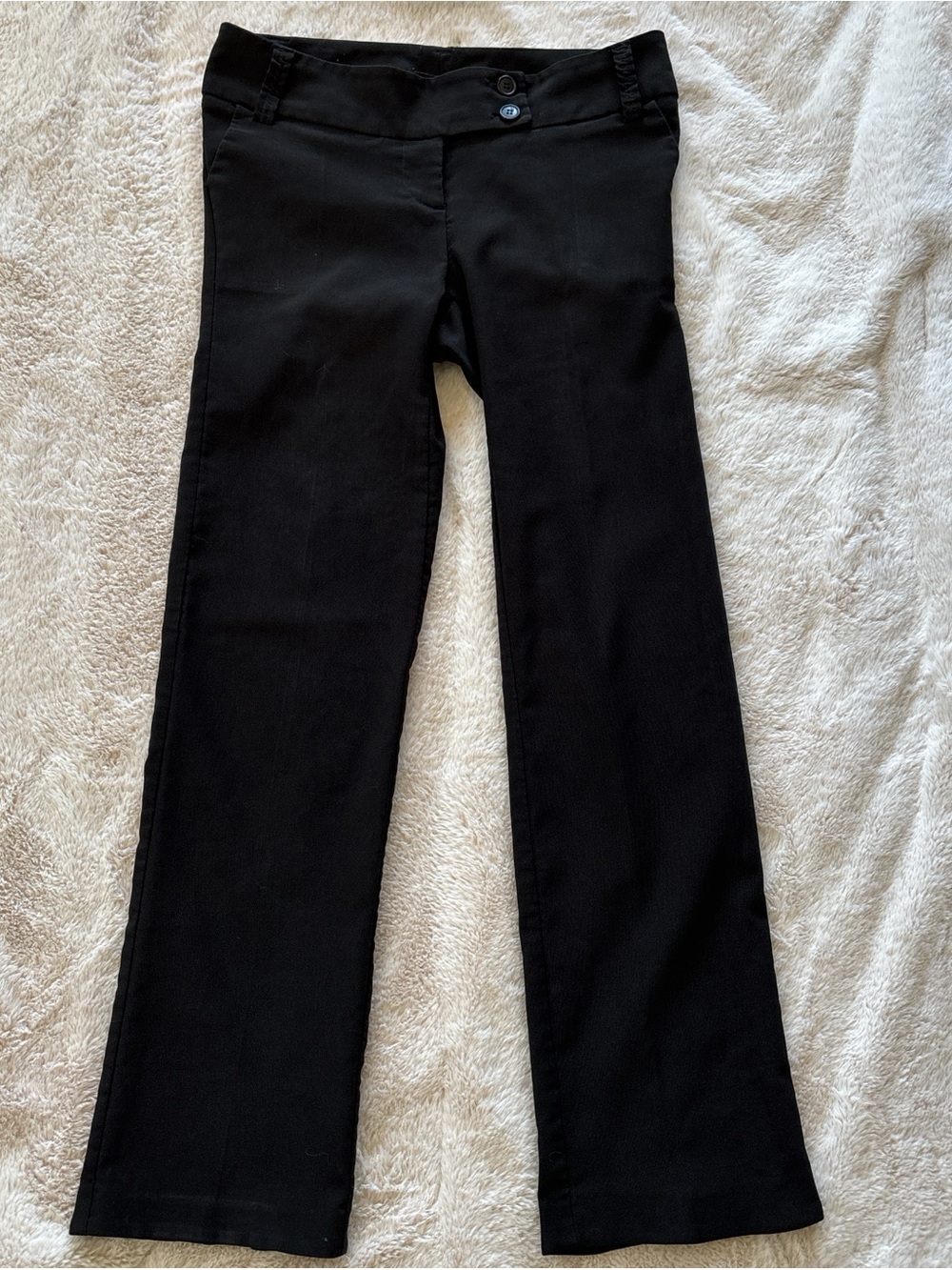 Vintage 90s Y2K Like An Angel Black Dress Pants Size 9/10 Flare Leg Low Rise